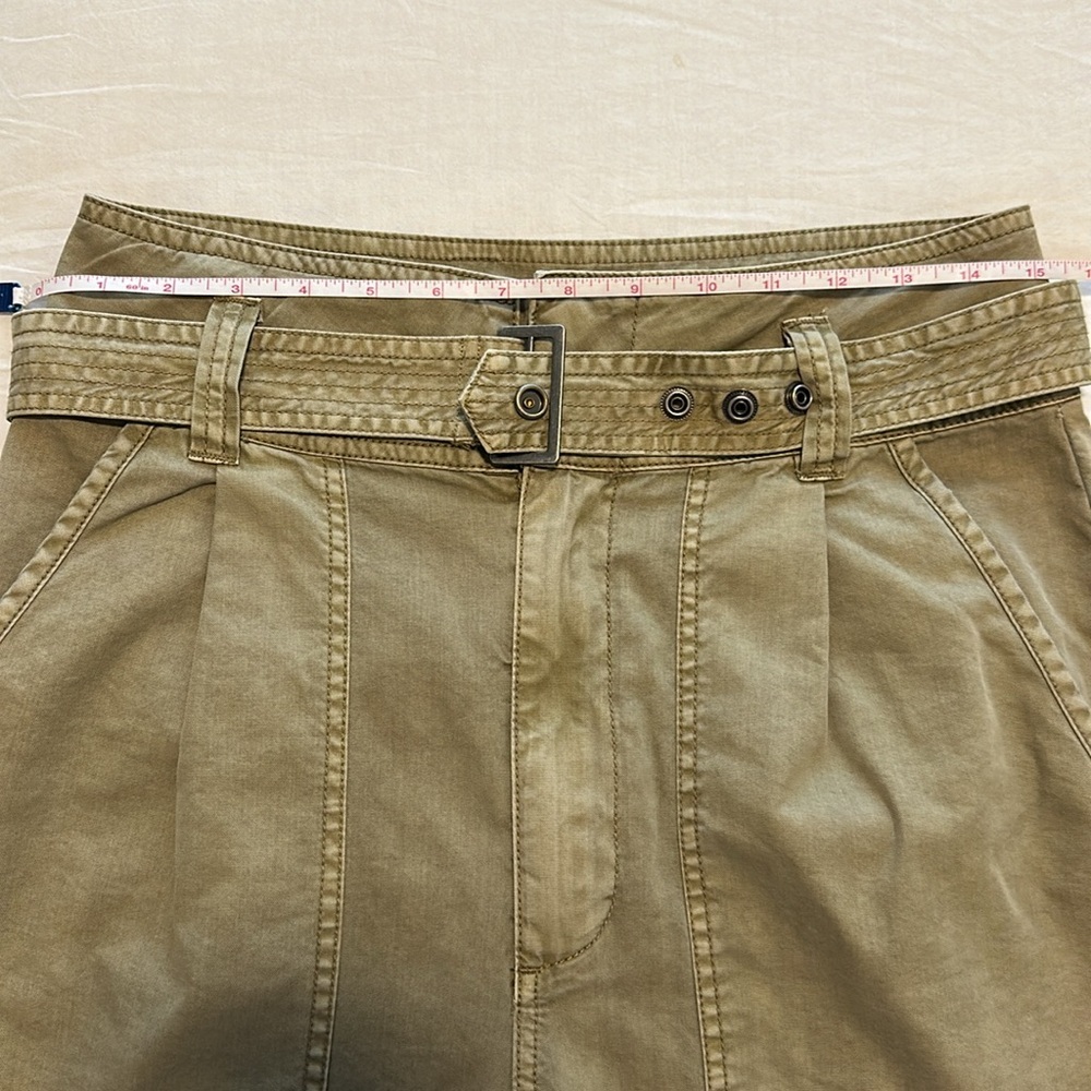 Pistola Pamela High Rise Straight Trouser in Kaki Size M - Picture 9 of 15